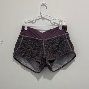 lululemon athletica Women's Purple Patterned Athletic Shorts
